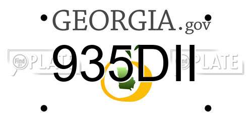 935DII Georgia License Plate