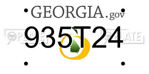 935T24 Georgia License Plate