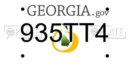 935TT4 Georgia License Plate