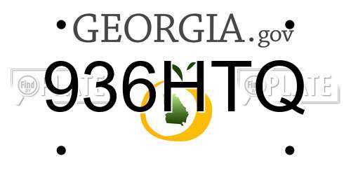 936HTQ Georgia License Plate