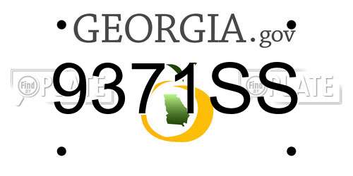 9371SS Georgia License Plate