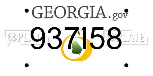 937I58 Georgia License Plate