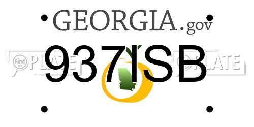 937ISB Georgia License Plate