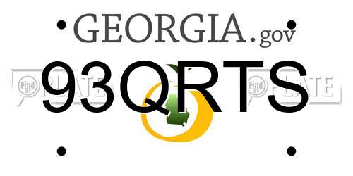 93QRTS Georgia License Plate