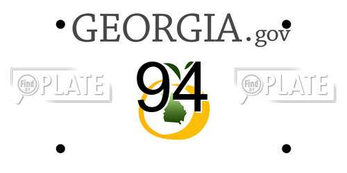 94 Georgia License Plate