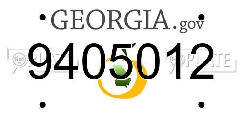 9405012 Georgia License Plate