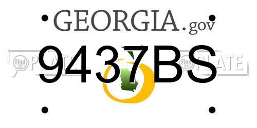 9437BS Georgia License Plate
