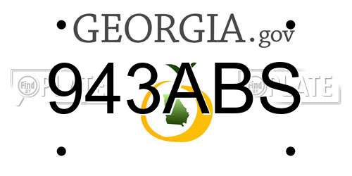 943ABS Georgia License Plate