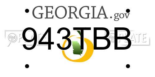 943TBB Georgia License Plate
