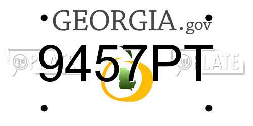 9457PT Georgia License Plate