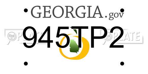 945TP2 Georgia License Plate