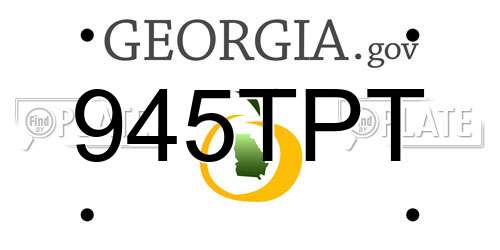 945TPT Georgia License Plate
