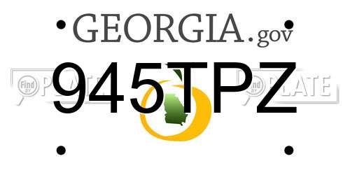 945TPZ Georgia License Plate