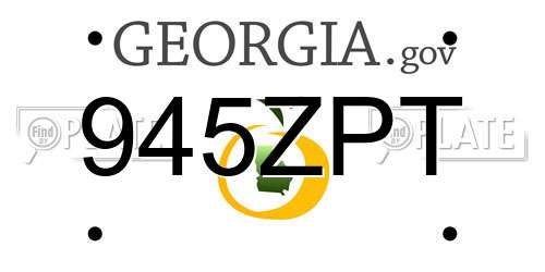 945ZPT Georgia License Plate