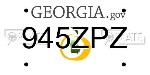 945ZPZ Georgia License Plate