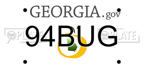 94BUG Georgia License Plate