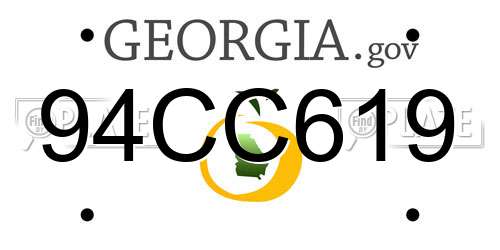 94CC619 Georgia License Plate