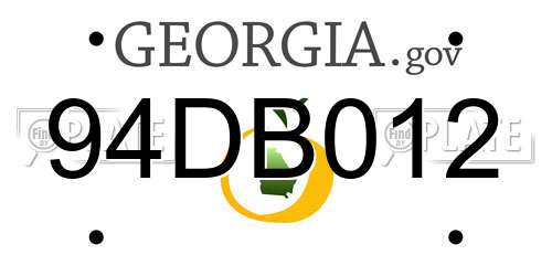 94DB012 Georgia License Plate