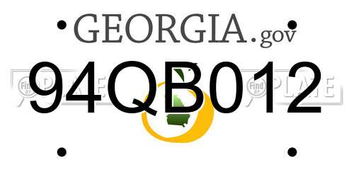 94QB012 Georgia License Plate
