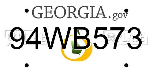 94WB573 Georgia License Plate