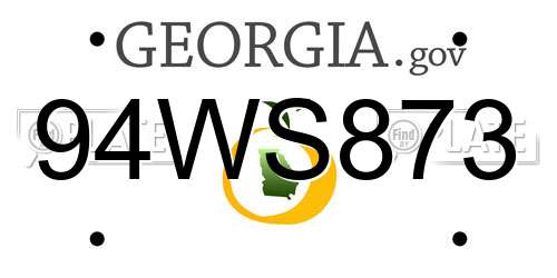 94WS873 Georgia License Plate