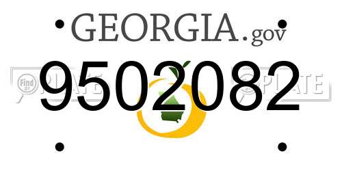 9502082 Georgia License Plate