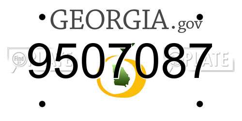 9507087 Georgia License Plate
