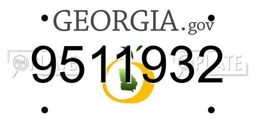 9511932 Georgia License Plate