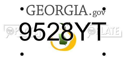 9528YT Georgia License Plate
