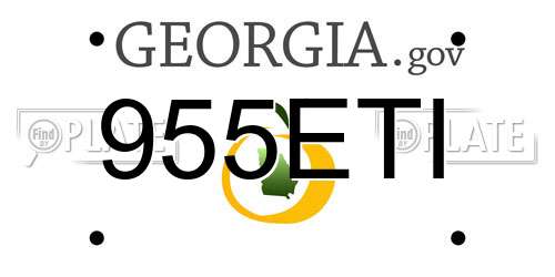 955ETI Georgia License Plate