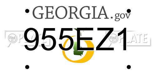 955EZ1 Georgia License Plate