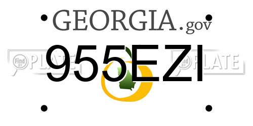 955EZI Georgia License Plate