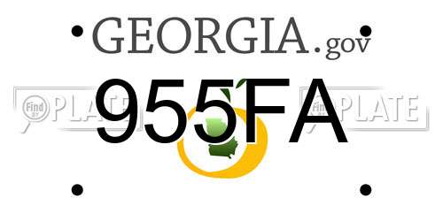 955FA Georgia License Plate