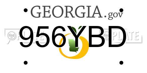 956YBD Georgia License Plate