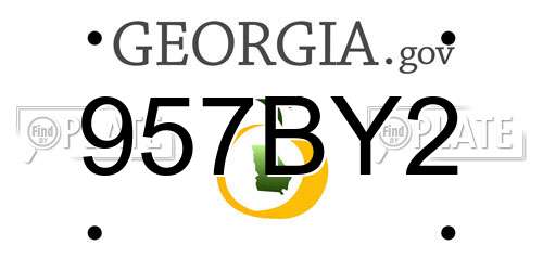 957BY2 Georgia License Plate