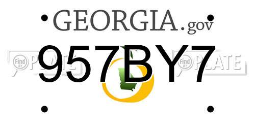957BY7 Georgia License Plate