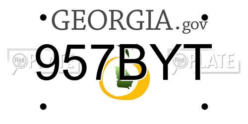 957BYT Georgia License Plate