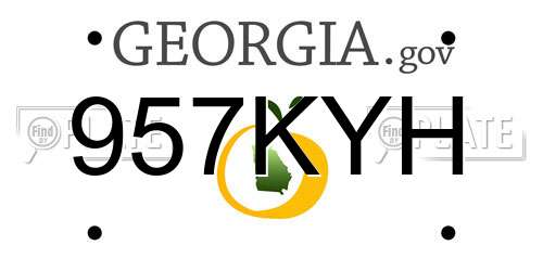 957KYH Georgia License Plate
