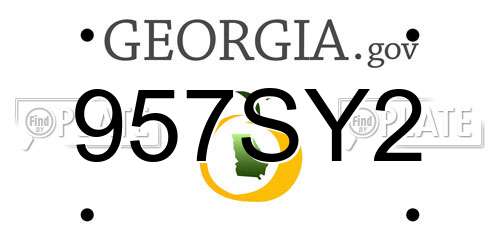 957SY2 Georgia License Plate