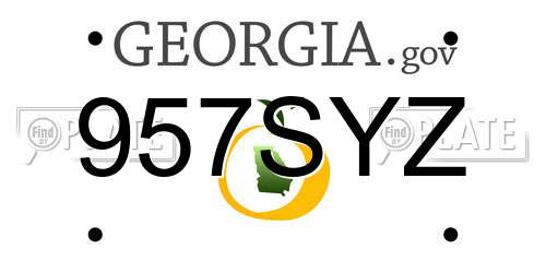 957SYZ Georgia License Plate
