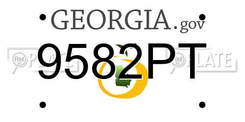 9582PT Georgia License Plate