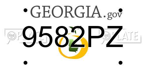 9582PZ Georgia License Plate