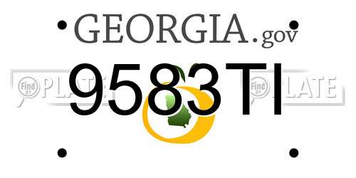 9583TI Georgia License Plate