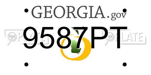 9587PT Georgia License Plate