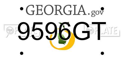9596GT Georgia License Plate