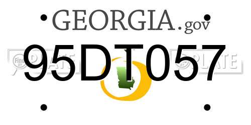 95DT057 Georgia License Plate