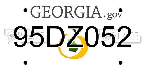 95DZ052 Georgia License Plate