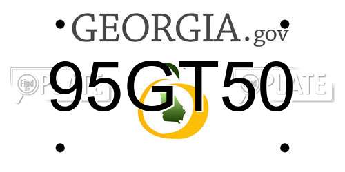 95GT50 Georgia License Plate