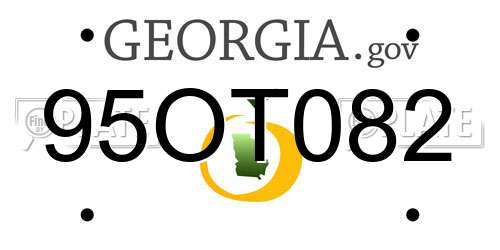 95OT082 Georgia License Plate
