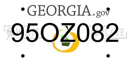 95OZ082 Georgia License Plate